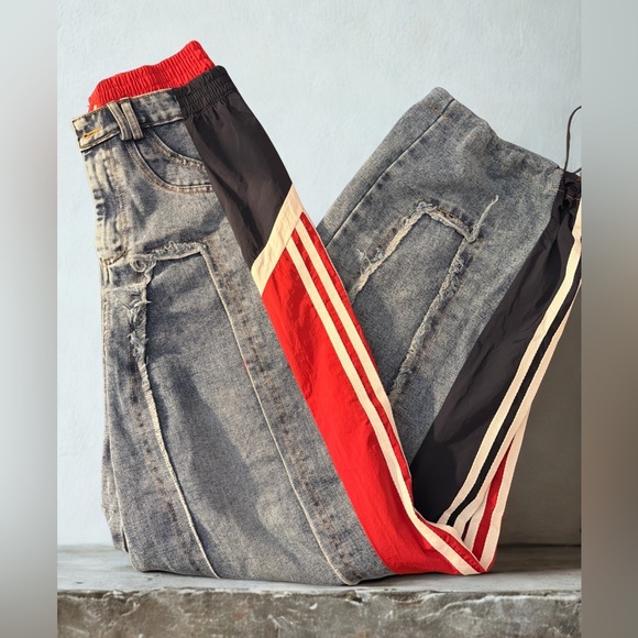 NEW Women’s Y2K High Waist Hip Hop Casual Trendy Baggy Pants Size L - Picture 10 of 13